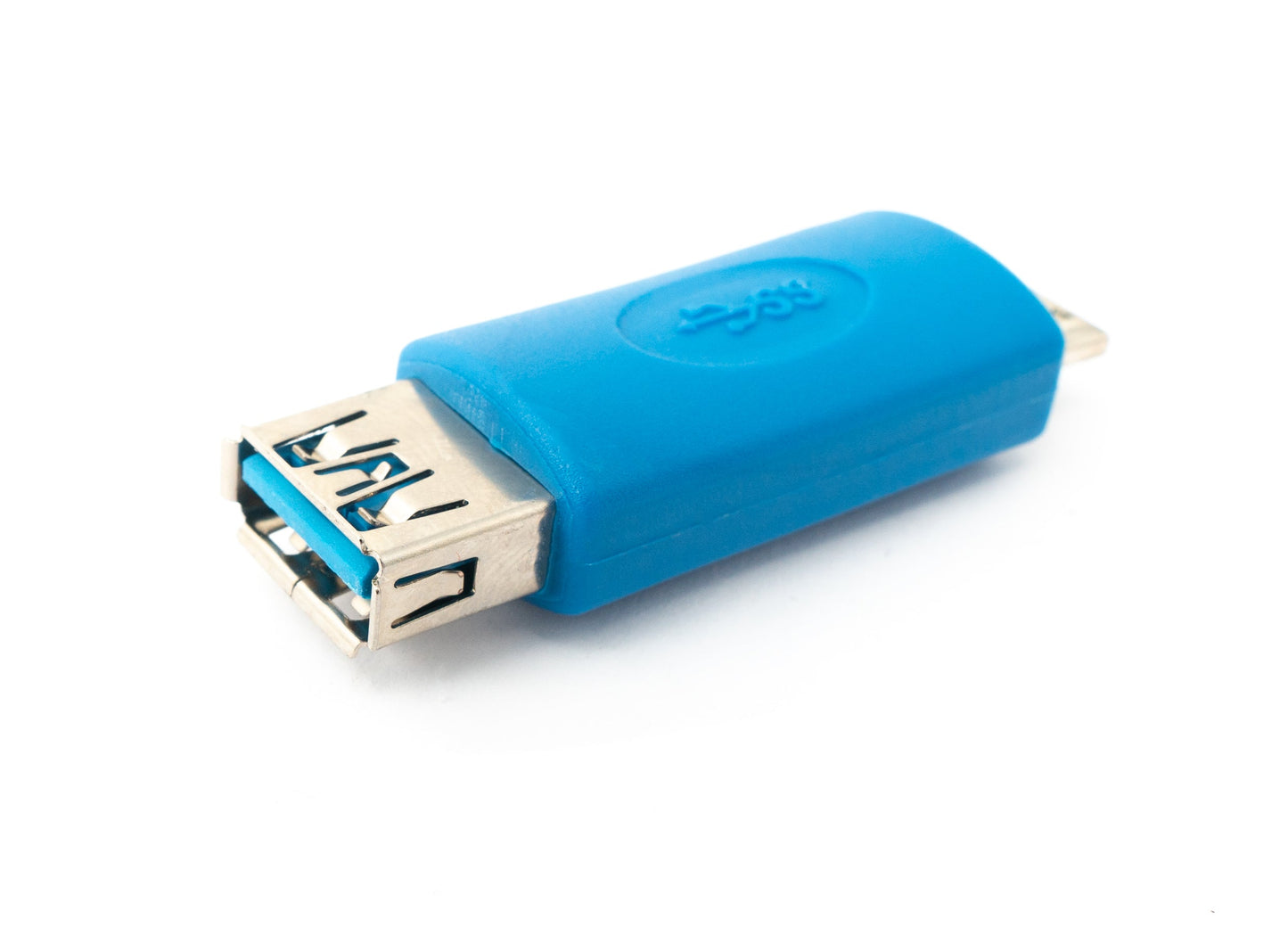 SYSTEM-S USB 3.0 Adapter Micro B Stecker zu Typ A Buchse Kabel in Blau