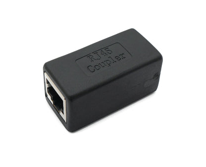 SYSTEM-S LAN Adapter RJ45 Buchse zu Buchse Ethernetadapter Kabel in Schwarz