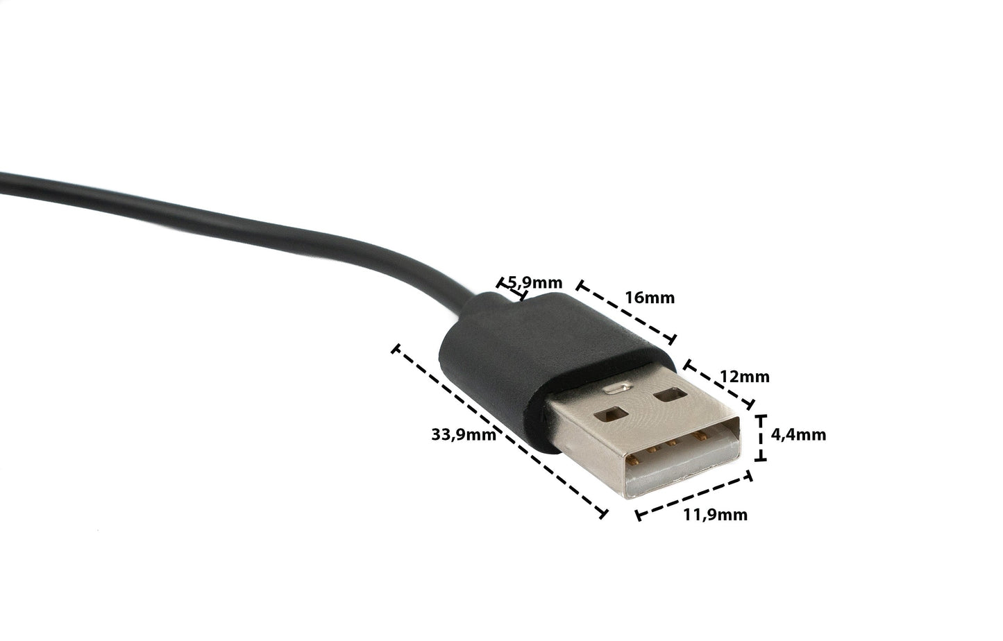 SYSTEM-S USB 2.0 Kabel 100 cm Ladestation für Suunto 9 Peak Smartwatch in Schwarz