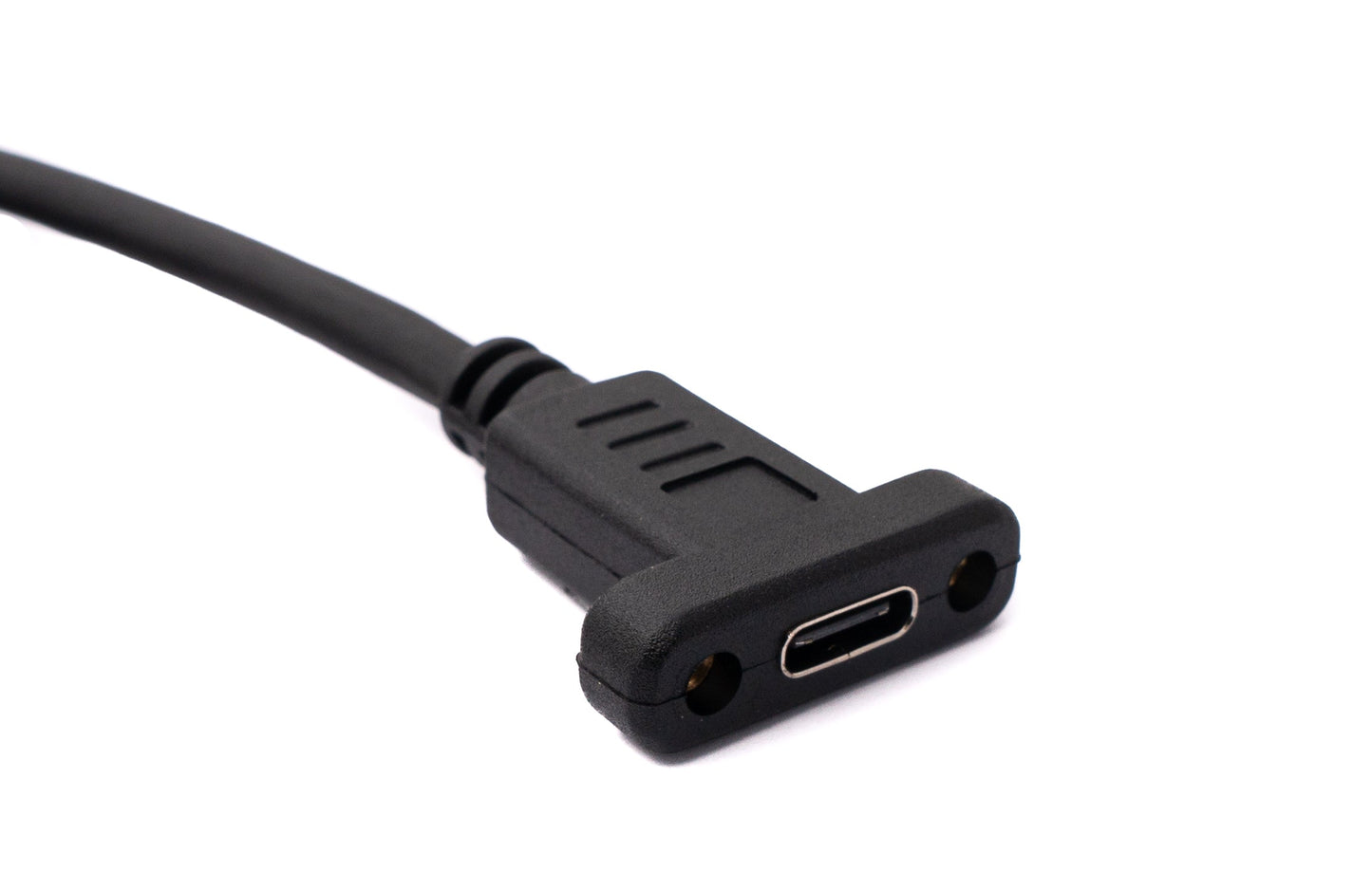 SYSTEM-S USB 3.1 cable 180 cm Type C male to female screw angle in black