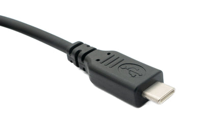 SYSTEM-S USB 3.1 Kabel 100 cm Typ C Stecker zu Buchse Bulkhead wasserfest Schwarz