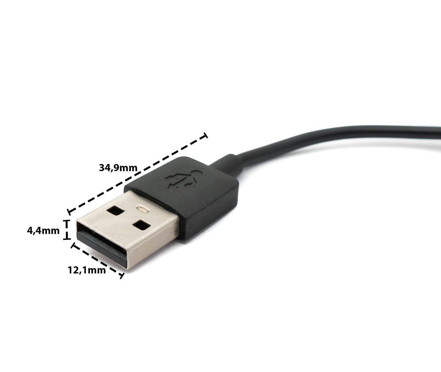SYSTEM-S USB 2.0 Kabel 100 cm Ladekabel für TomTom Runner 2 3 Spark 3 Smartwatch Schwarz