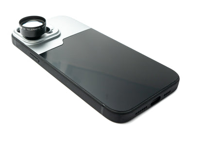 SYSTEM-S Zoom Lens 3x Telephoto Lens Filter with Case in Black for iPhone 13 Pro Max