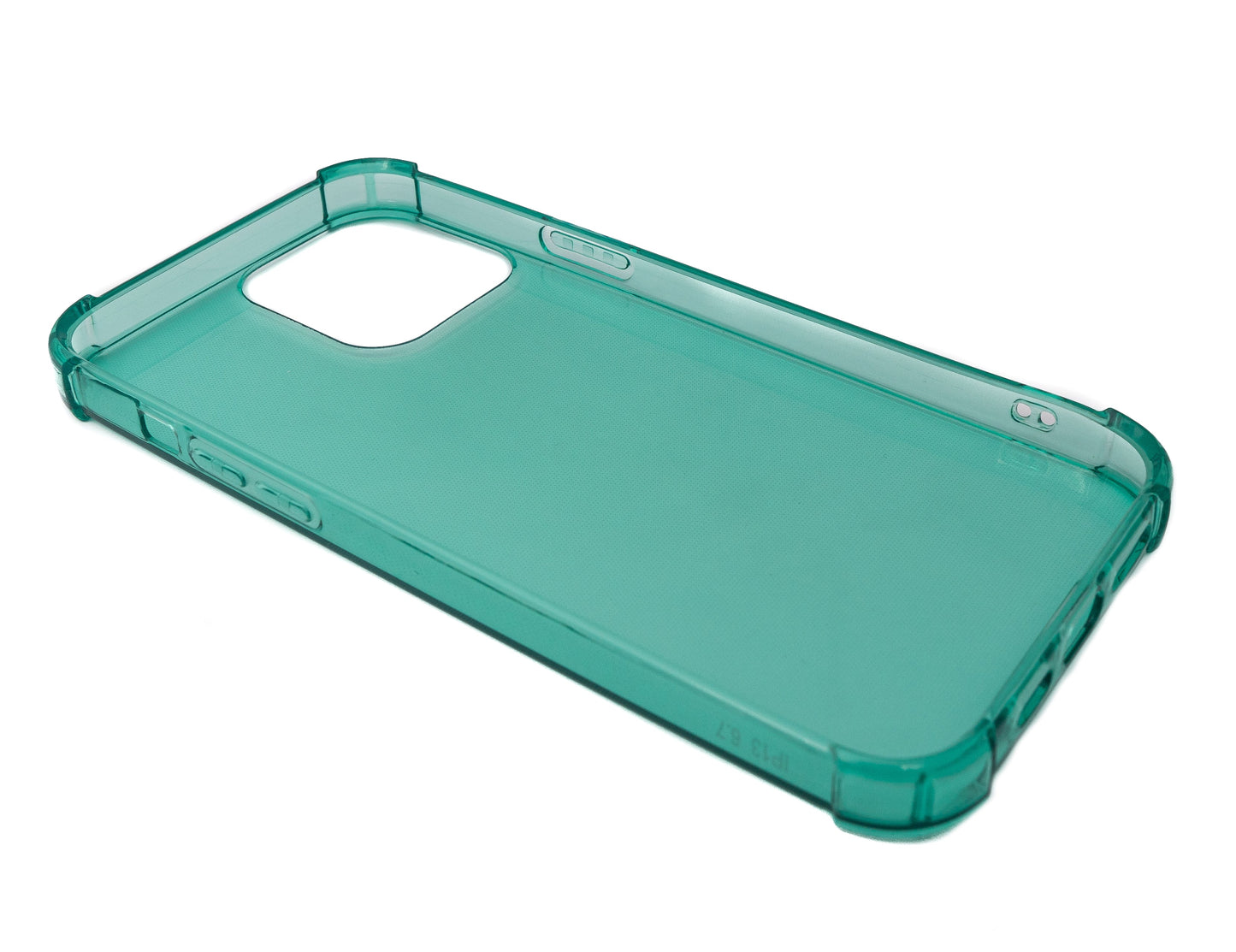 SYSTEM-S Schutzhülle aus Silikon in Grün Transparent Hülle für iPhone 13 Pro Max