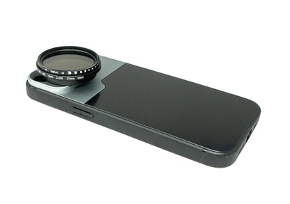 SYSTEM-S ND Vario Filter 37 mm 2 to 4000 Neutral Density with Case for iPhone 13