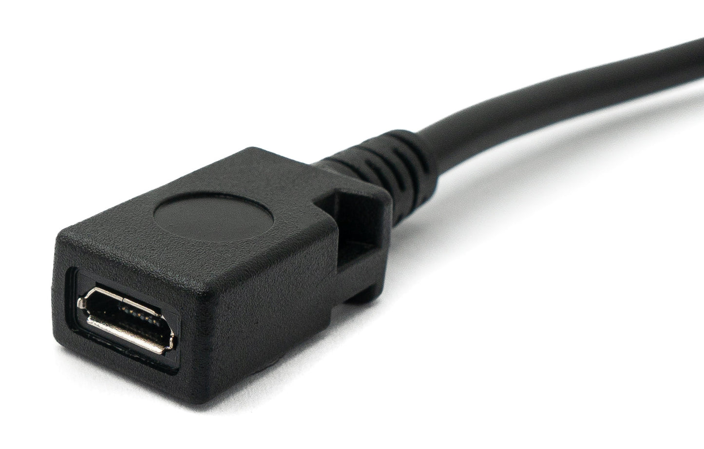 SYSTEM-S USB 3.1 cable 30 cm Type C male to 2.0 Micro B female 180° angle in black