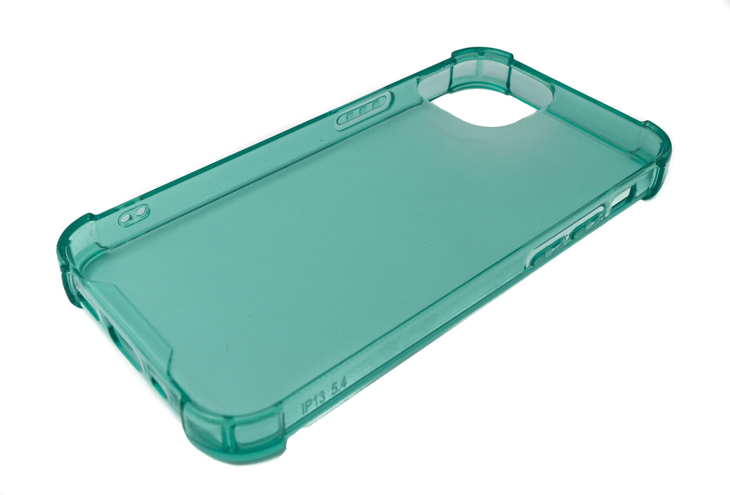 SYSTEM-S Schutzhülle aus Silikon in Grün Transparent Hülle für iPhone 13 Mini
