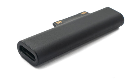 SYSTEM-S USB 3.1 Charging Adapter Type C Connector for Microsoft Surface Magnetic LED Black