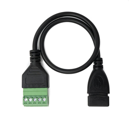 SYSTEM-S USB 2.0 Kabel 30 cm Typ A Buchse zu 5 polig Leiterplattenstecker Schwarz
