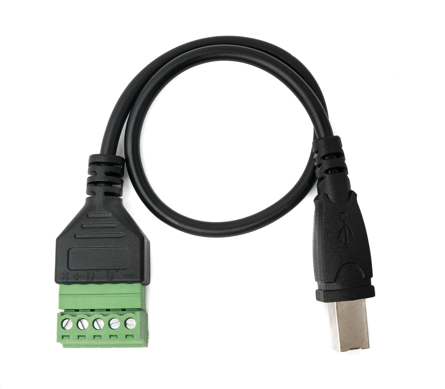 SYSTEM-S USB 2.0 Kabel 30cm Typ B Stecker zu 5 polig Leiterplattenstecker Schwarz