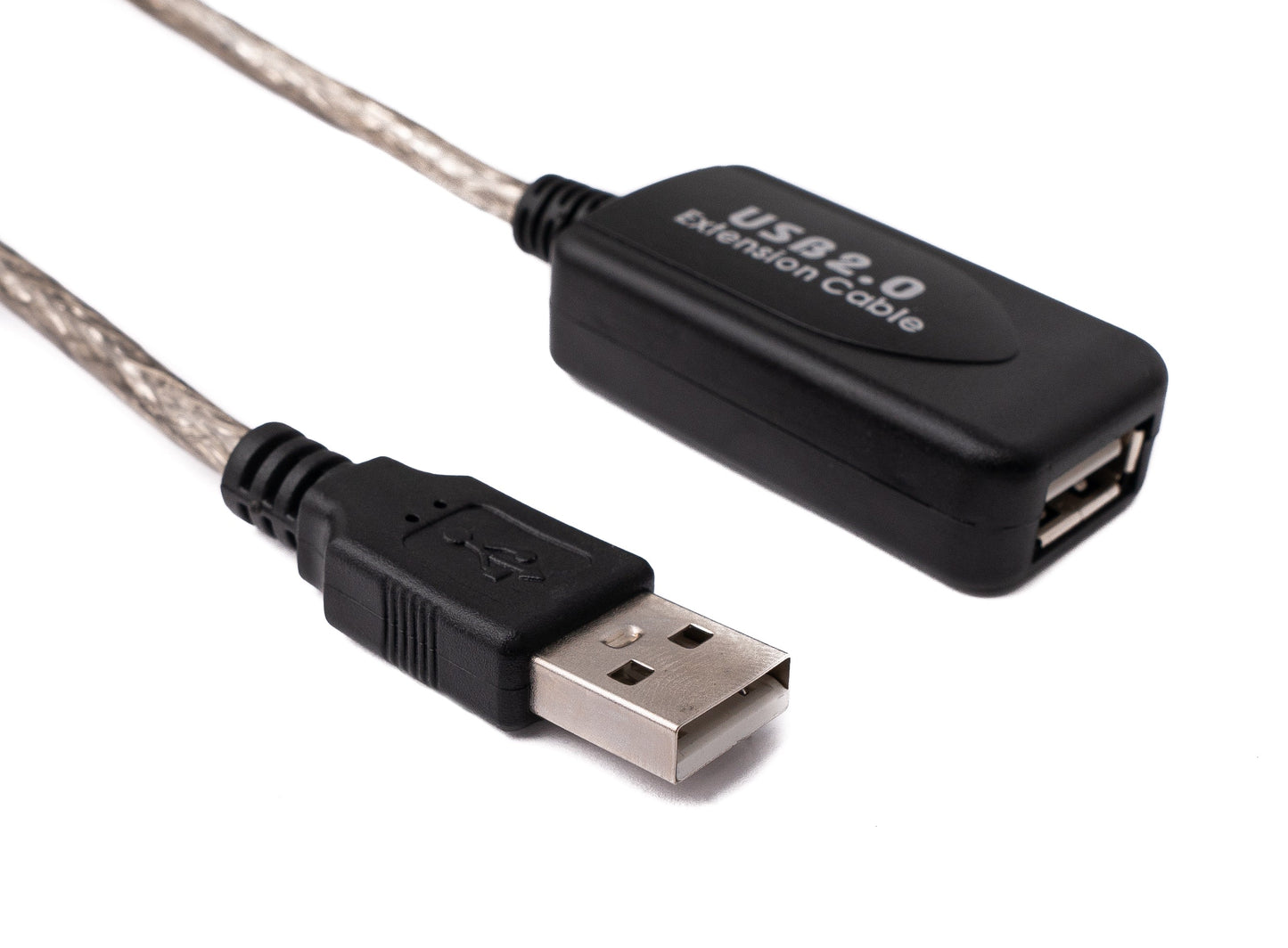 SYSTEM-S USB 2.0 cable 20 m Type A male to female cable in gray