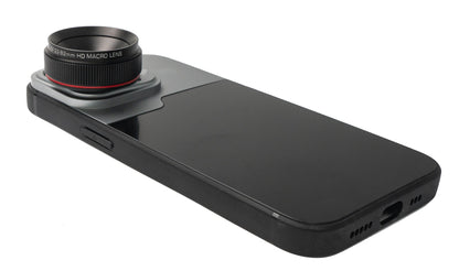 SYSTEM-S Macro Lens 1.1x to 2.8x Filter with Case in Black for iPhone 13 Pro