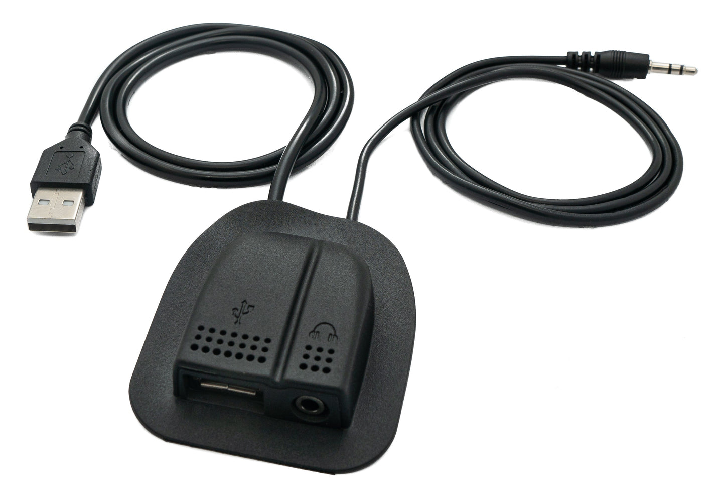 SYSTEM-S USB 2.0 und 3,5mm Klinke Kabel 60 cm für Rucksäcke Ladeanschluss Schwarz