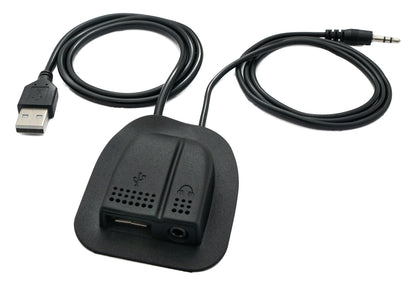 SYSTEM-S USB 2.0 und 3,5mm Klinke Kabel 60 cm für Rucksäcke Ladeanschluss Schwarz
