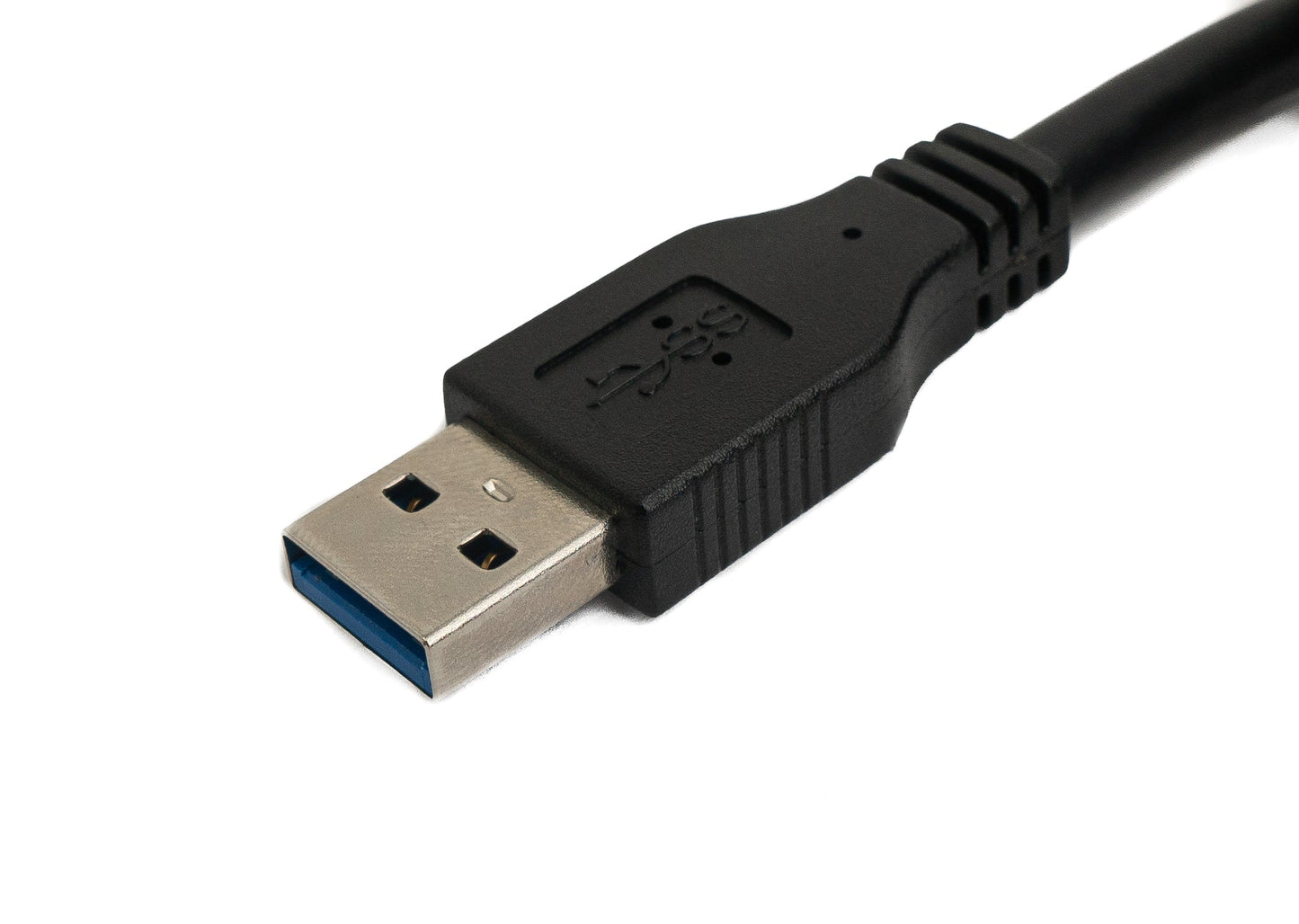 SYSTEM-S USB 3.0 Kabel 5 m Micro B Stecker zu Typ A Stecker Schraube in Schwarz