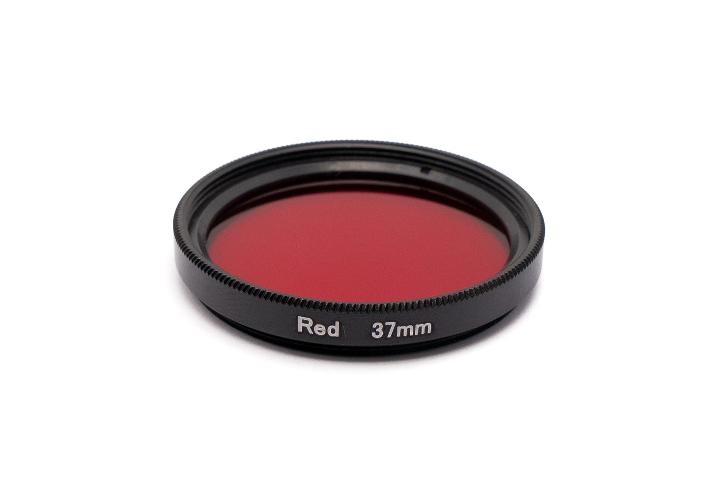 SYSTEM-S Farbfilter Rot 37 mm Linse Farbe mit Clip für Smartphones in Schwarz