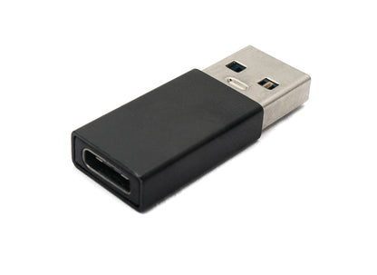SYSTEM-S USB 3.1 adapter type C female to 3.0 type A male cable in black
