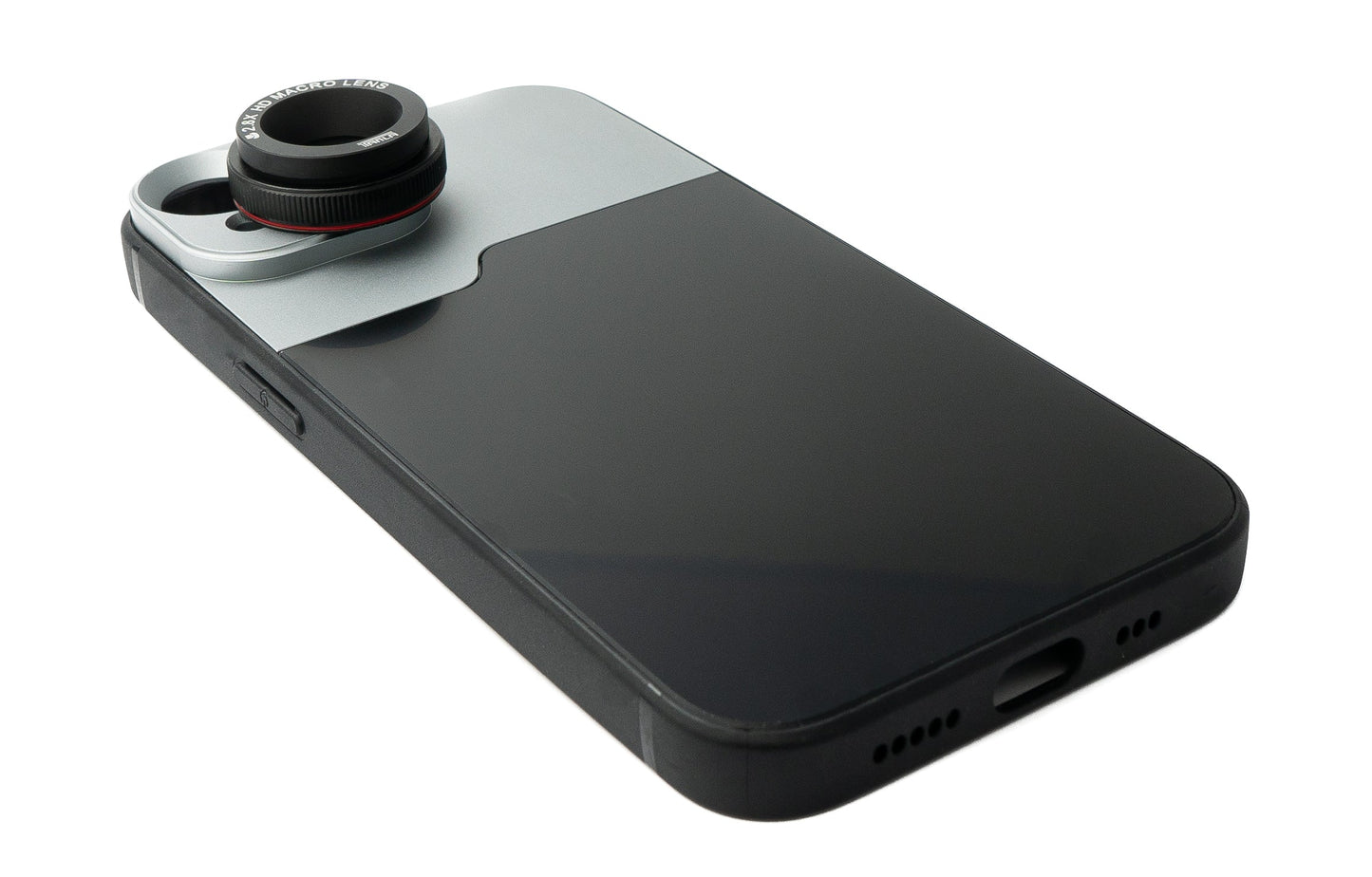 SYSTEM-S Macro Lens 2.8x HD Filter with Case in Black for iPhone 13