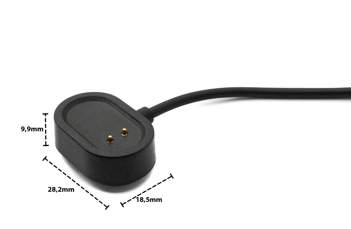 SYSTEM-S USB 2.0 Kabel 100 cm Ladekabel für Realme Band 2 Smartwatch in Schwarz
