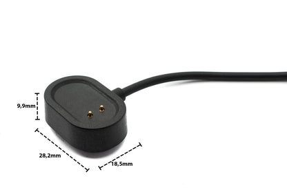 SYSTEM-S USB 2.0 Kabel 100 cm Ladekabel für Realme Band 2 Smartwatch in Schwarz