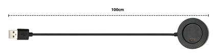 SYSTEM-S USB 2.0 Kabel 100 cm Ladestation für Realme Watch 2 Watch Pro Smartwatch Schwarz
