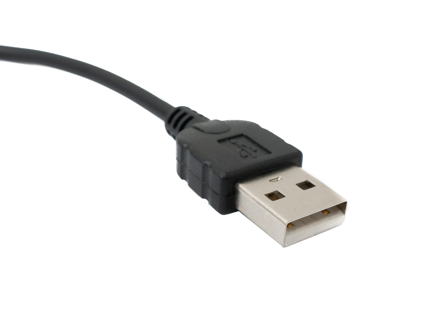 SYSTEM-S USB 2.0 cable 25 cm Mini B plug to Type A plug in black 