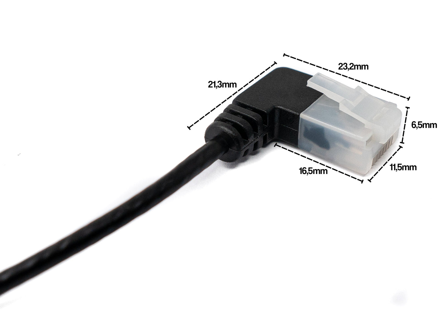 SYSTEM-S LAN Kabel 25 cm RJ45 8P8C STP Cat6 Stecker zu Stecker Winkel Schwarz