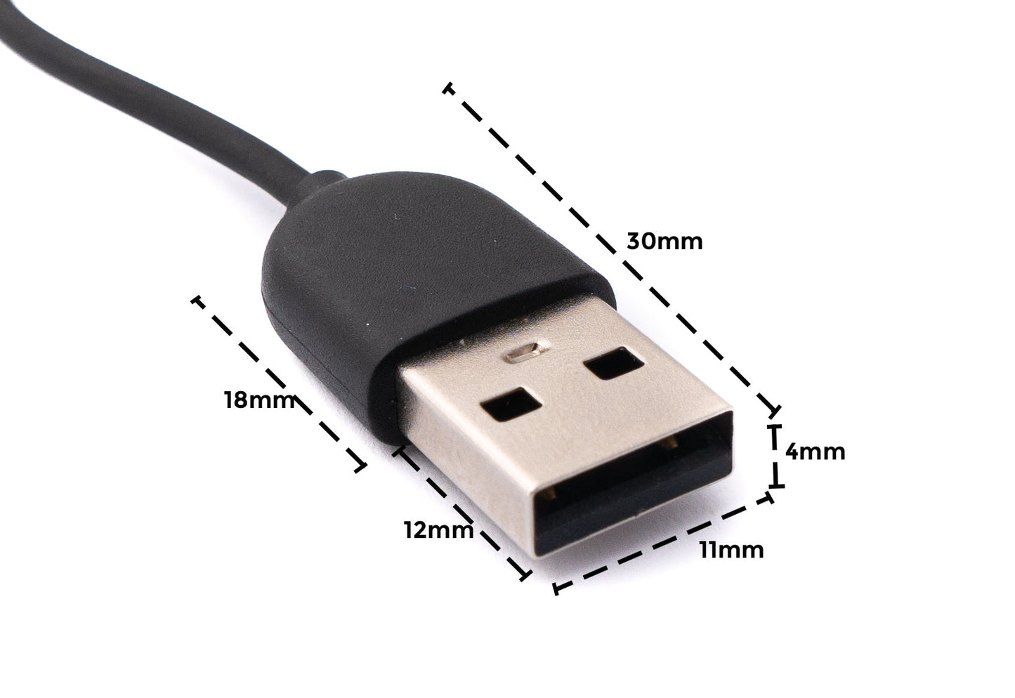 SYSTEM-S USB 2.0 Cable 100 cm Charging Cable for Aftershokz Aeropex Wireless Headphones Black