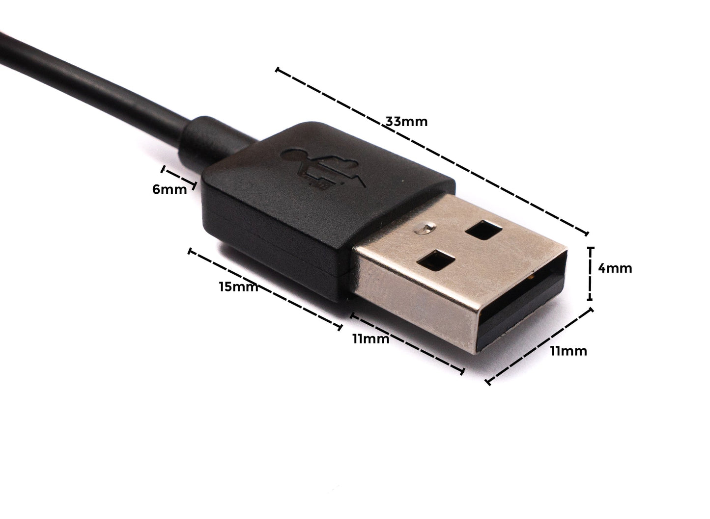 SYSTEM-S USB 2.0 Kabel 100 cm Ladekabel für Garmin Venu 1 2 2S SQ Lily Smartwatch Schwarz