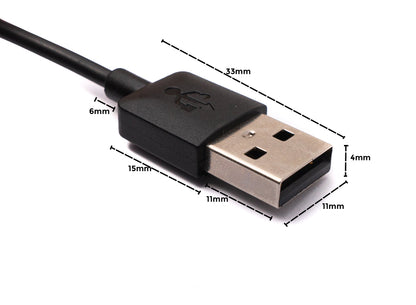 SYSTEM-S USB 2.0 Kabel 100 cm Ladekabel für Garmin Venu 1 2 2S SQ Lily Smartwatch Schwarz