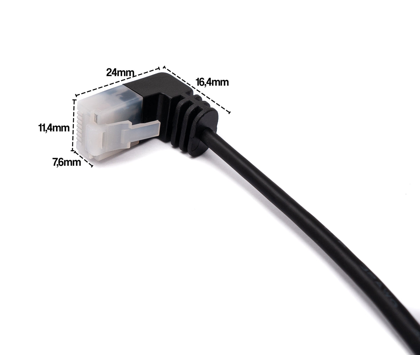 SYSTEM-S LAN Kabel 25 cm RJ45 8P8C STP Cat6 Stecker zu Stecker Winkel Schwarz