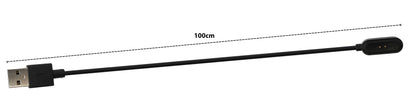 USB 2.0 cable 100 cm for Oppo Watch Free Smartwatch in black 