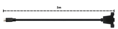 SYSTEM-S USB 2.0 cable 5 m Micro B male to female screw in black