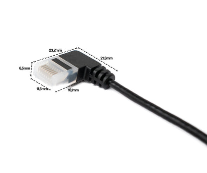 SYSTEM-S LAN Kabel 25 cm RJ45 8P8C STP Cat6 Stecker zu Stecker Winkel Schwarz