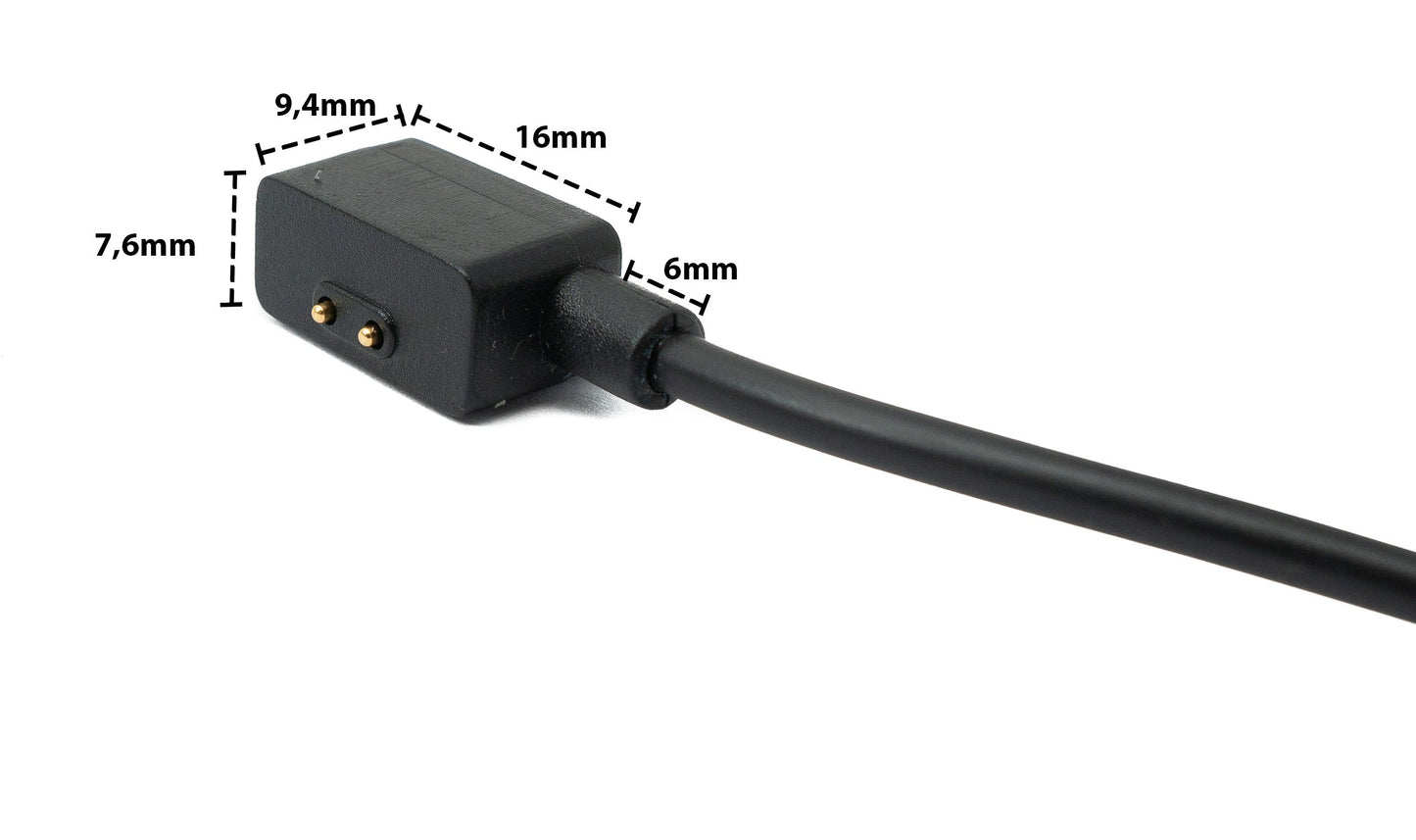 SYSTEM-S USB 2.0 Cable 100 cm Charging Cable for Xiaomi RedMi Watch 2 Lite Smartwatch Black