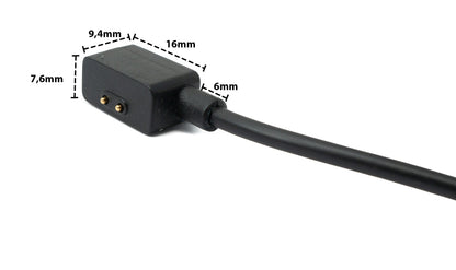 SYSTEM-S USB 2.0 Cable 100 cm Charging Cable for Xiaomi RedMi Watch 2 Lite Smartwatch Black