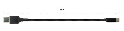 SYSTEM-S USB 3.1 Kabel 150 cm Typ C Stecker zu Rectangle 11,0 x 4,5 mm Stecker geflochten