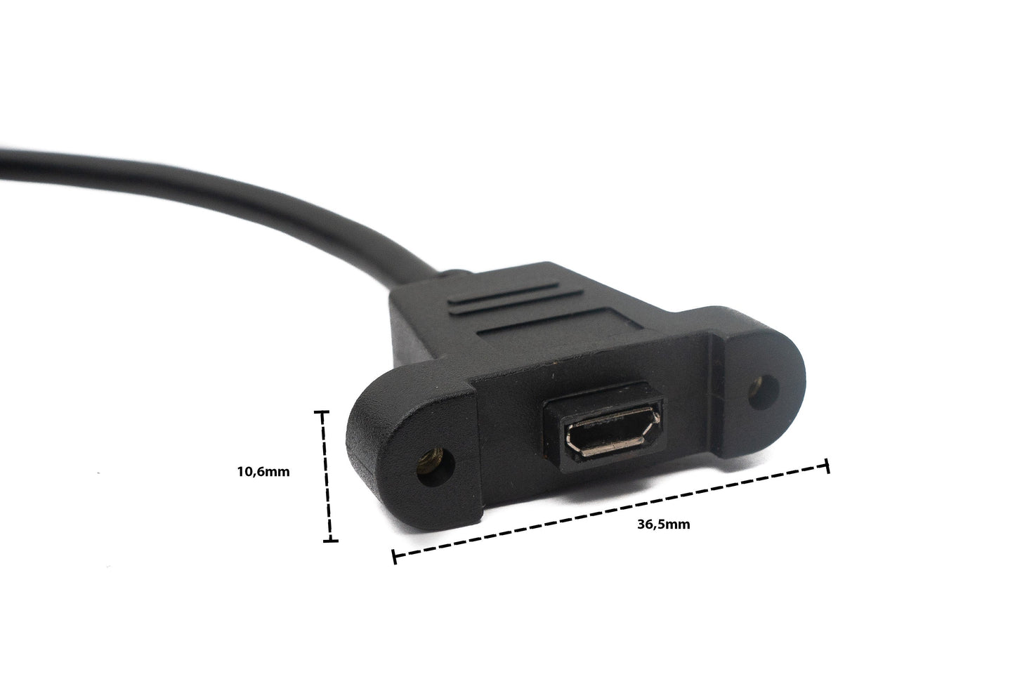 SYSTEM-S USB 2.0 cable 5 m Micro B male to female screw in black