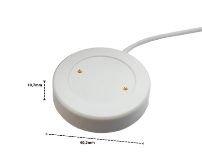 SYSTEM-S USB 2.0 Kabel 100 cm Ladestation für Honor Watch GS3 Smartwatch in Weiß