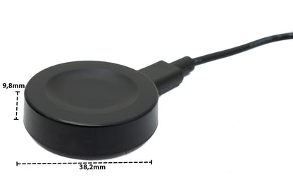 SYSTEM-S USB 2.0 Kabel 100 cm Ladestation für Huawei Watch GT3 42/46mm Smartwatch Schwarz