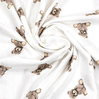 Babynestchen aus Musselin Teddybär – Weicher Baby-Kokon