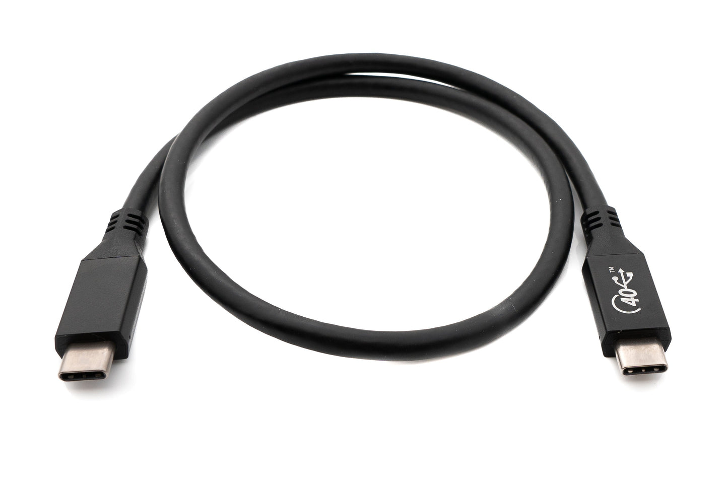 SYSTEM-S USB4 USB Kabel 50 cm Typ C Stecker zu Stecker 40 Gbit/s USB 4.0 in Schwarz