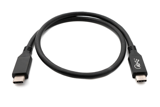 SYSTEM-S USB4 USB Kabel 50 cm Typ C Stecker zu Stecker 40 Gbit/s USB 4.0 in Schwarz