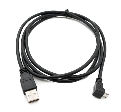 SYSTEM-S USB 2.0 cable 150 cm Type A male to Micro B male angled in black