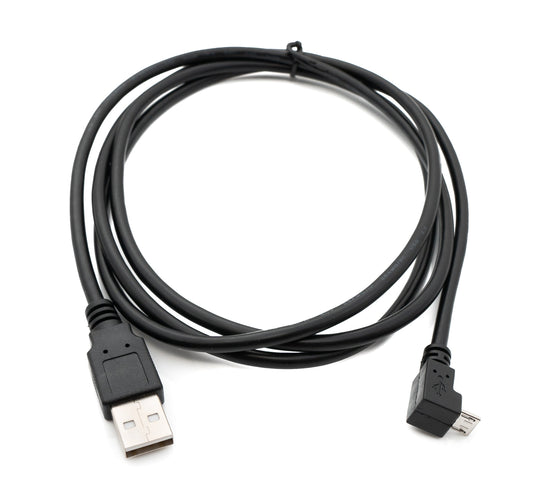 SYSTEM-S USB 2.0 cable 150 cm Type A male to Micro B male angled in black