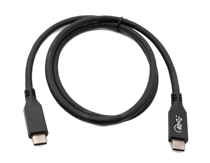 SYSTEM-S USB4 USB Kabel 80 cm Typ C Stecker zu Stecker 40 Gbit/s USB 4.0 in Schwarz