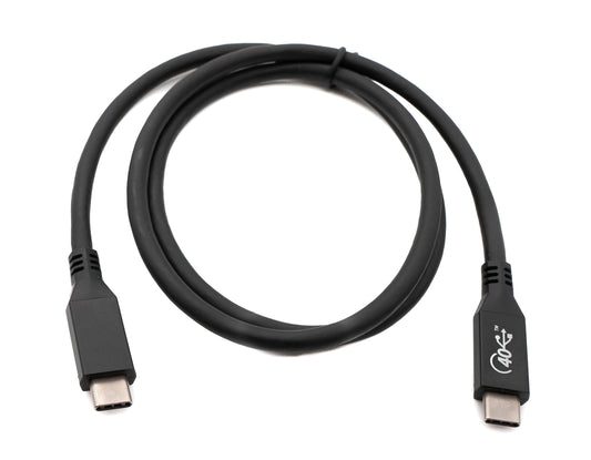SYSTEM-S USB4 USB Kabel 80 cm Typ C Stecker zu Stecker 40 Gbit/s USB 4.0 in Schwarz