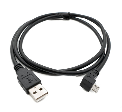 SYSTEM-S USB 2.0 cable 100 cm Type A male to Micro B male angled in black