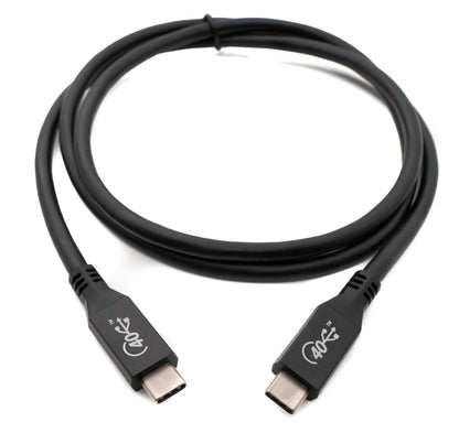 SYSTEM-S USB4 USB Kabel 100 cm Typ C Stecker zu Stecker 40 Gbit/s USB 4.0  in Schwarz