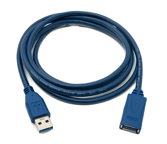 SYSTEM-S USB 3.0 cable 180 cm Type A male to female in blue